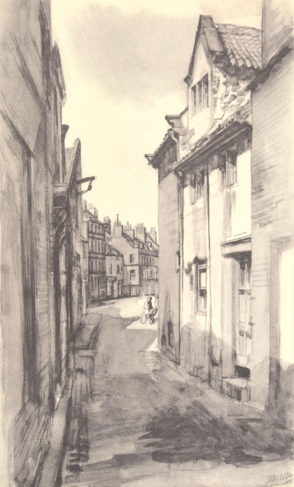 WHITBY. Haggersgate. Yorkshire. By John Cooper 1947 old vintage print picture